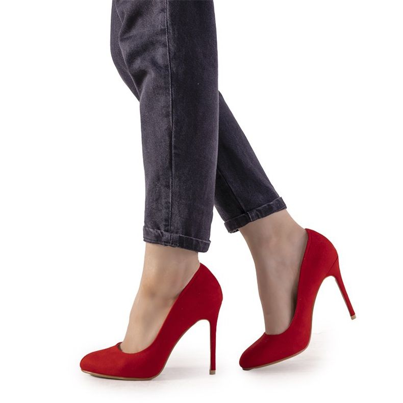 Décolleté rosse su tacco Dermeno rosso