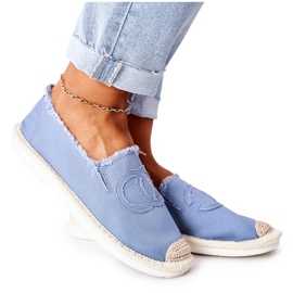 PS1 Espadrillas Classic Flaure Blu Donna