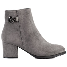 J. Star Stivali con tacco alto grigio