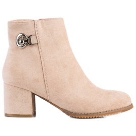 J. Star Stivali con tacco alto beige
