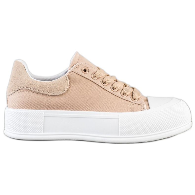 Goodin Sneakers classiche sulla piattaforma beige