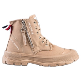 Goodin Sneakers Con Cerniera Decorativa beige