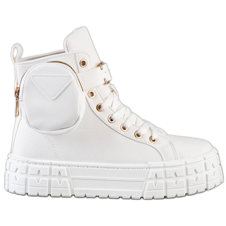 Goodin Sneakers Sulla Piattaforma Con Una Tasca bianca