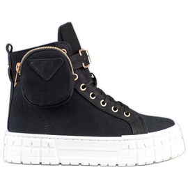 Goodin Sneakers su piattaforma con tasca nero