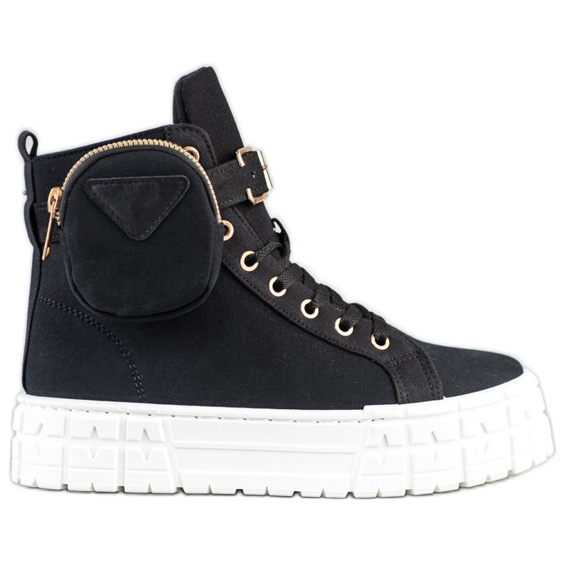 Goodin Sneakers su piattaforma con tasca nero