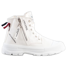 Goodin Sneakers Con Cerniera Decorativa bianco