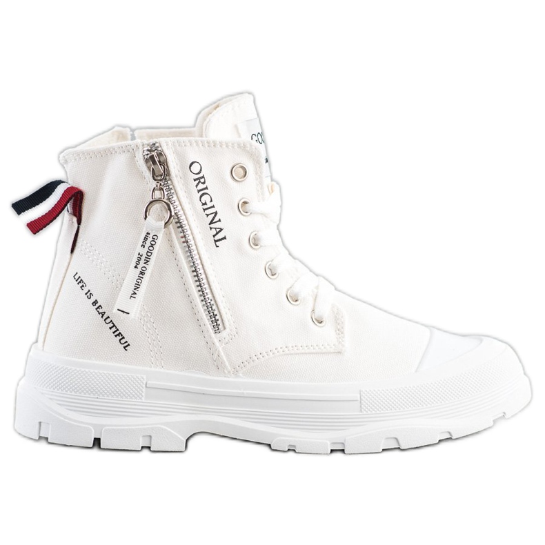 Goodin Sneakers Con Cerniera Decorativa bianca