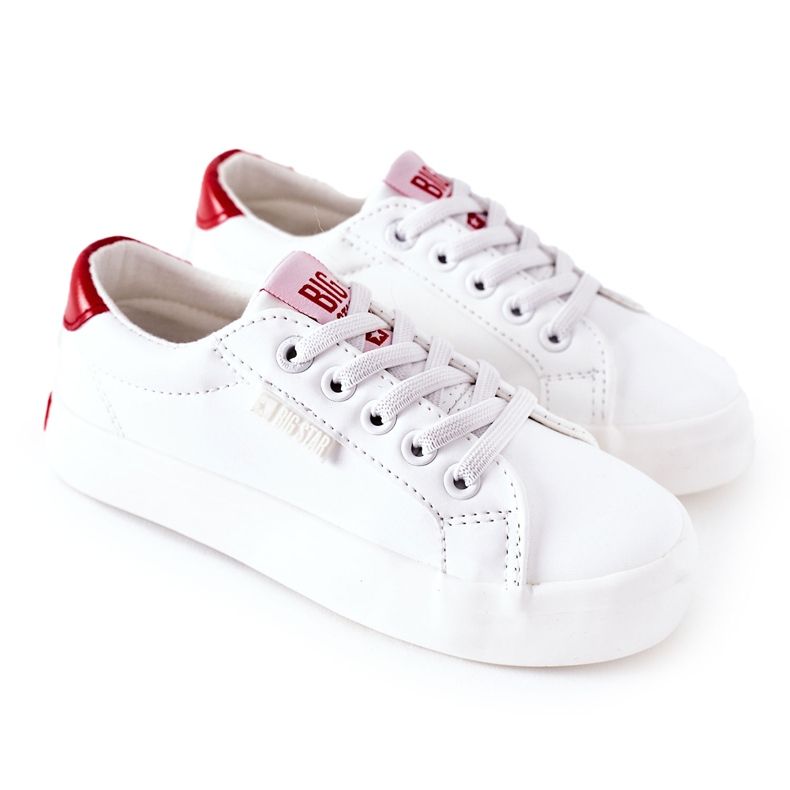 Sneakers in pelle per bambini Big Star DD374134 Bianco bianca