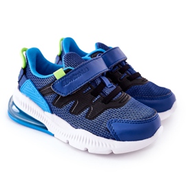 Scarpe Sportive Bambino Con Velcro ABCKIDS Blu-Nero