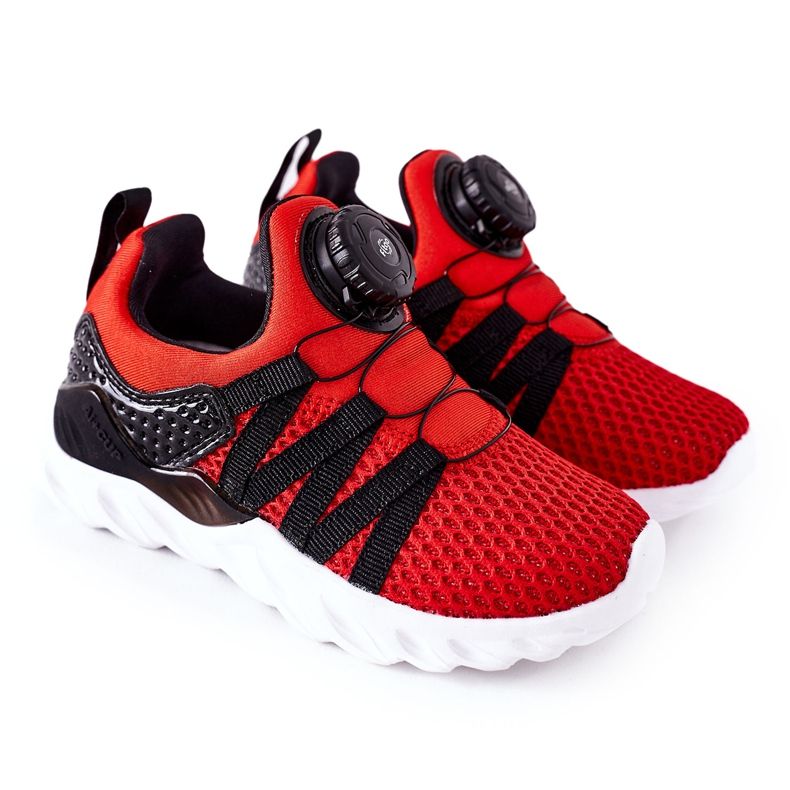 Scarpe sportive da bambino con pomello rosso ABCKIDS nero