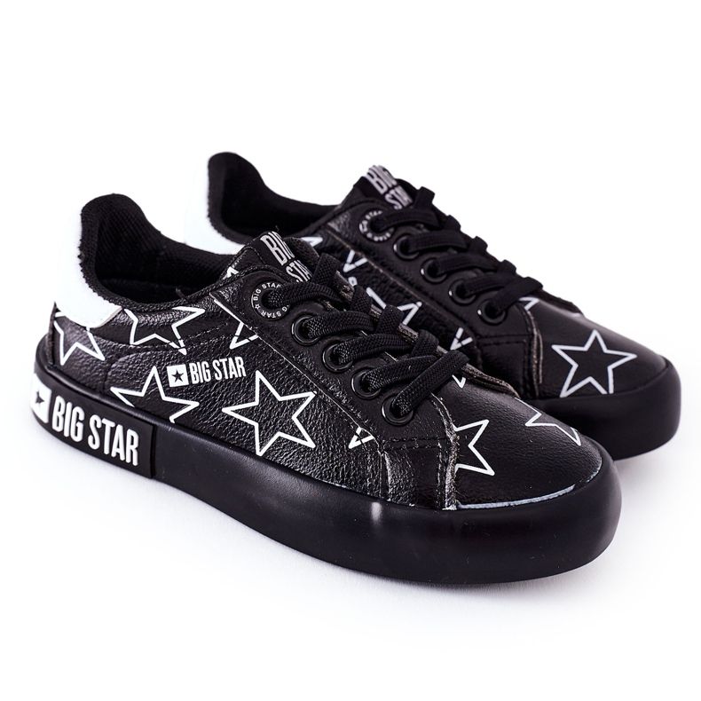 Sneakers in pelle per bambini Big Star II374002 Nero