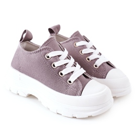 Sneakers Per Bambini Sulla Piattaforma Grigio Travel Time