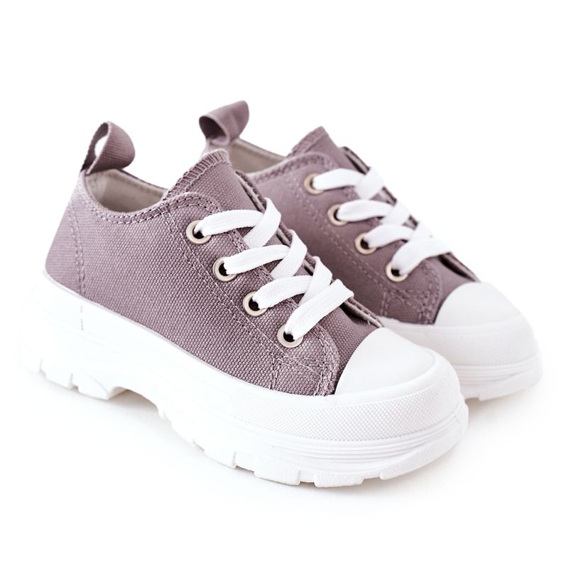 Sneakers Per Bambini Sulla Piattaforma Grigio Travel Time