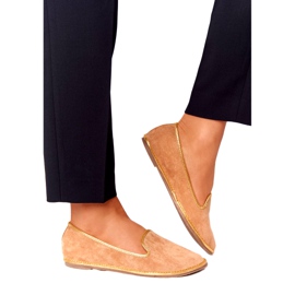 Mocassini Donna Scamosciati Lu Boo Camel beige d'oro