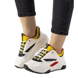 PA1 Ore sneakers bianche bianco nero giallo