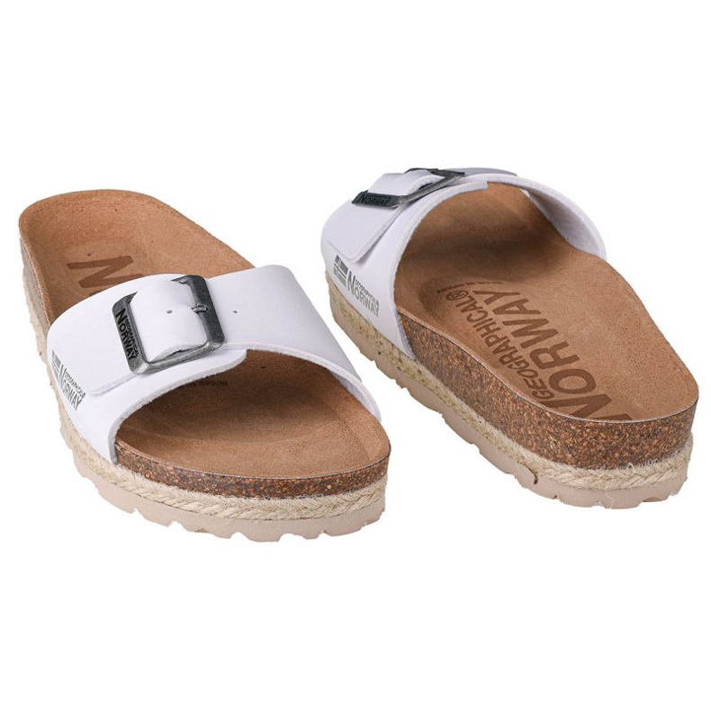 Ciabatte Geographical Norway Sandalias Bios Pala Hebilla W GNW20419-17 bianca