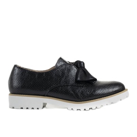 Scarpe brogue nere con fiocco di Hendi nero