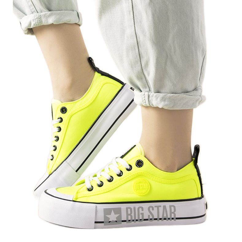 Sneakers Alexa gialle fluo Big Star da donna giallo
