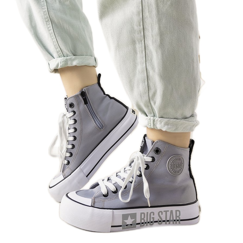 Sneakers da donna Big Star grigie di Balvin grigio