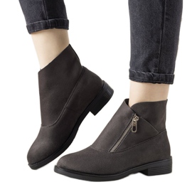Stivali grigi con tacco piatto Belados grigio