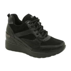 Evento Sneakers con zeppa da donna 21SP35-4390 Nere nero