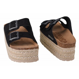 Pantofole Geographical Norway Sandalias Plataforma Comoda W GNW20405-01 nero