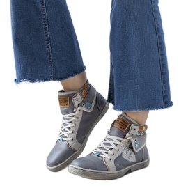 Sneakers alla caviglia da donna grigie di Niente grigio
