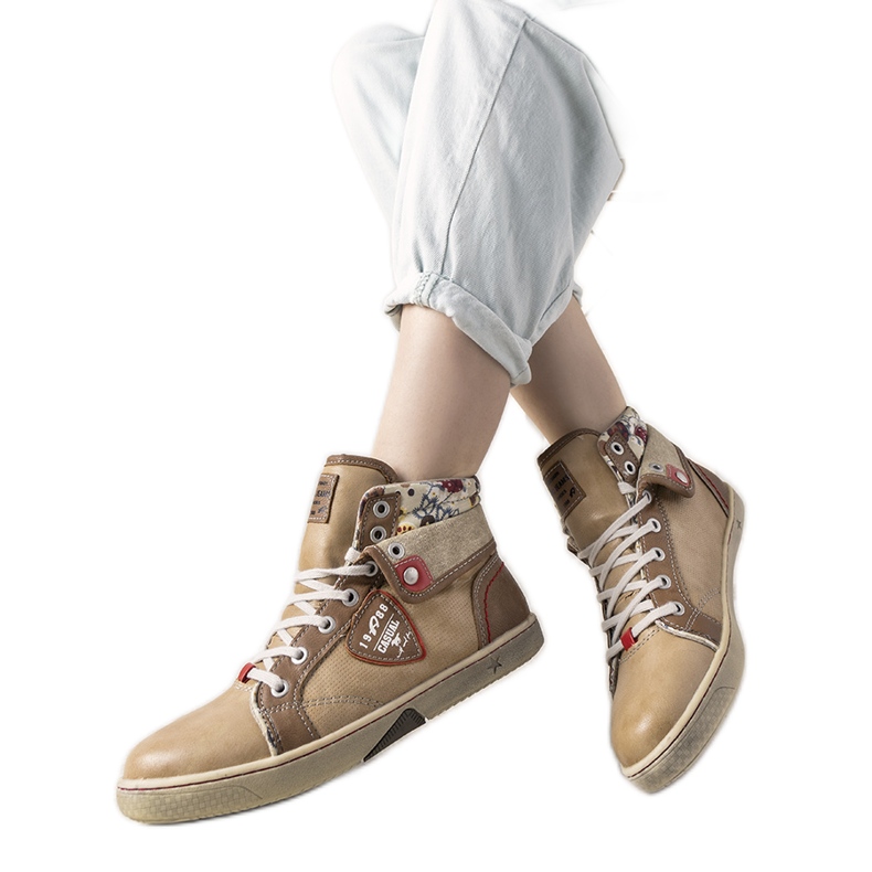 Sneaker da donna beige alla caviglia di Niente