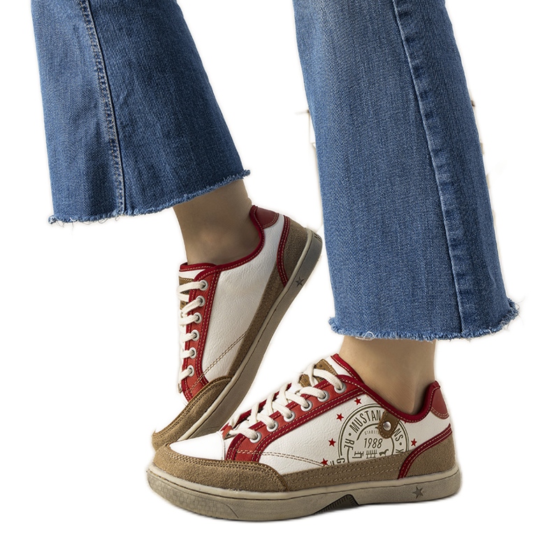 Esta sneakers da donna bianche e rosse bianca rosso