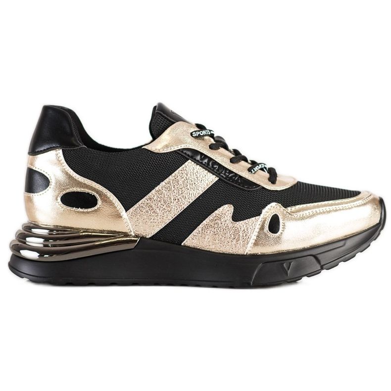 VINCEZA Sneakers Glitter nero d'oro