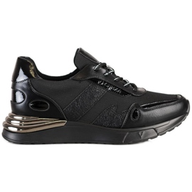 VINCEZA Sneakers Glitter nero
