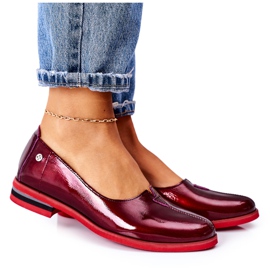Scarpe in pelle laccata Maciejka 05035-23 Borgogna rosso