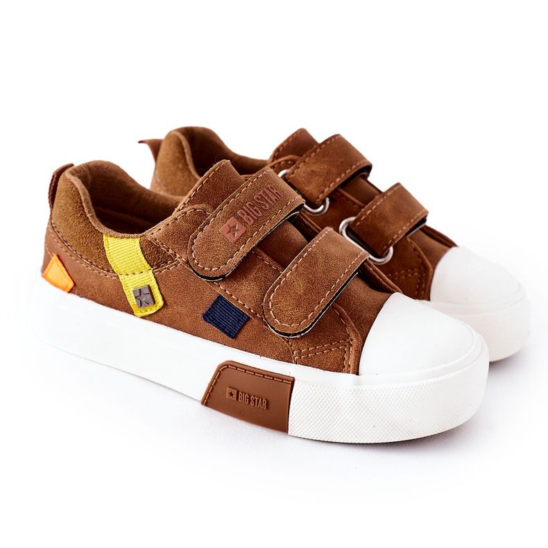 Sneakers Bambini Con Velcro Big Star II374017 Camel marrone marrone