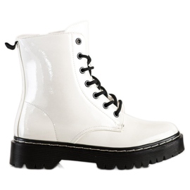 S. BARSKI Stivali stringati sulla piattaforma S.BARSKI bianco