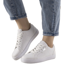 Sneakers bianche e argento di Boomshom bianco