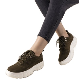 Sneakers sportive verdi con suola Justika alta verde