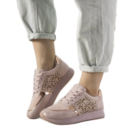 Sneakers sportive rosa con motivo Festival traforato