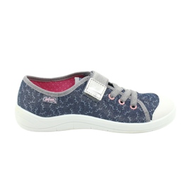 Scarpe per bambini Befado 251Y153 blu d'argento grigio