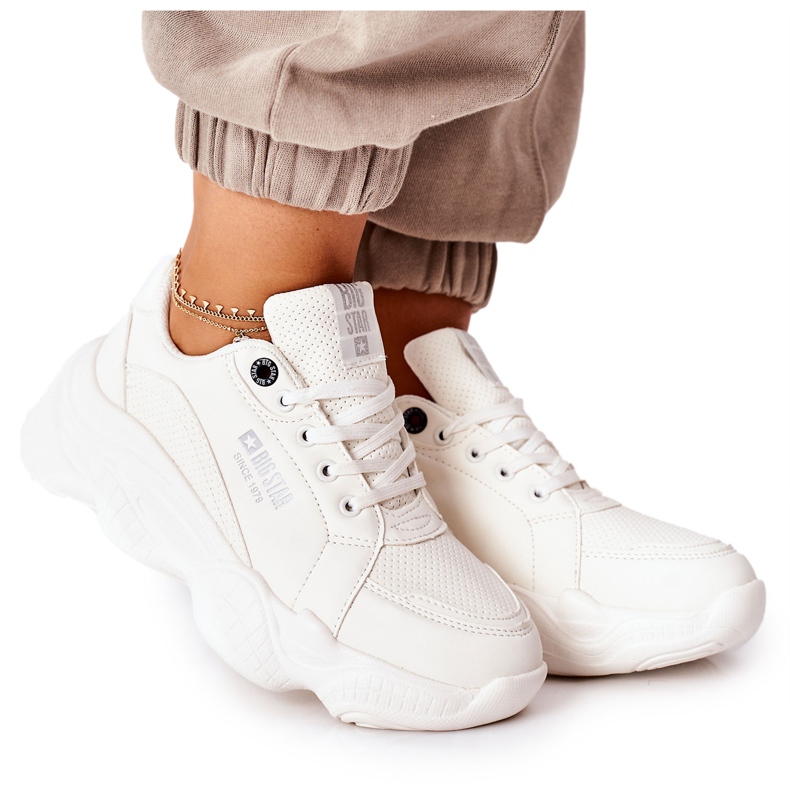 Scarpe sportive da donna Memory Foam Big Star II274359 Bianco bianca