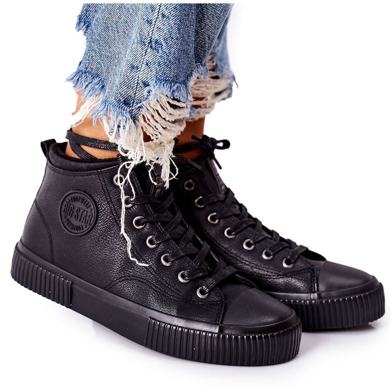 Sneakers alte isolate Big Star II274157 Nero