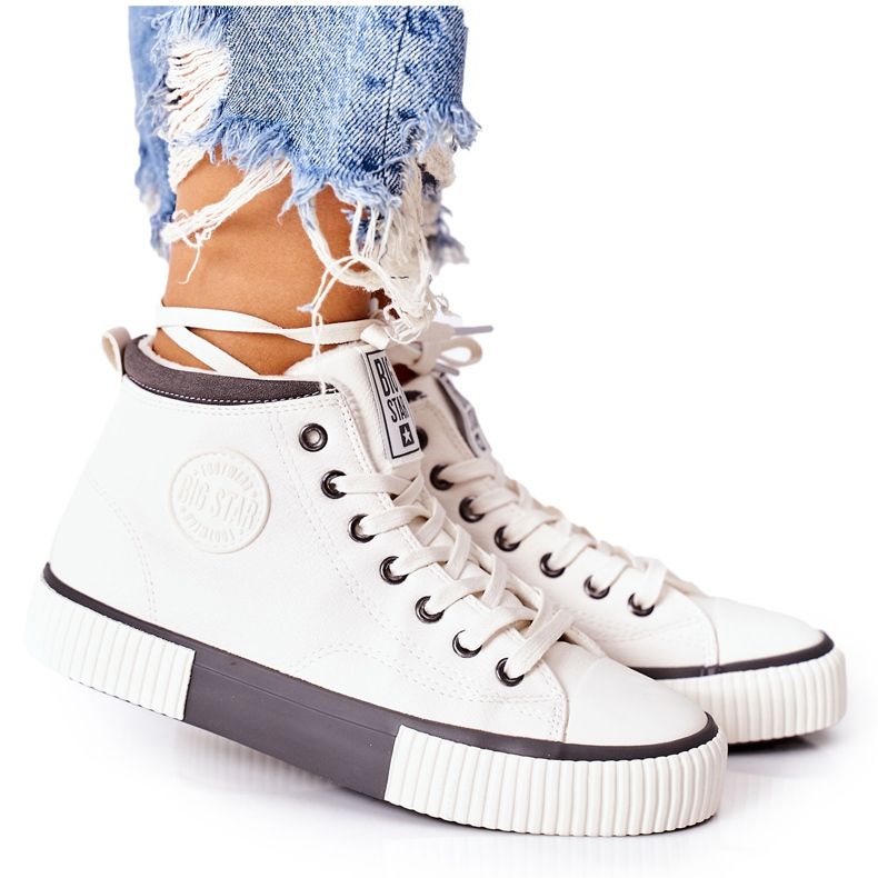Sneakers alte isolate Big Star II274158 Bianco bianca