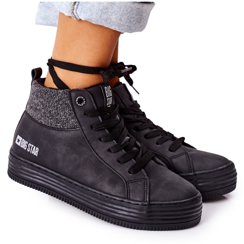 Sneakers alte isolate Big Star II274147 Nere nero