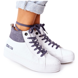 Sneakers Alte Big Star II274144 Bianco-Grigio