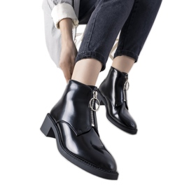 Stivaletti neri con cerniera Grunge nero