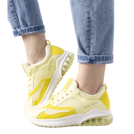 Sneakers sportive Marcon giallo pastello