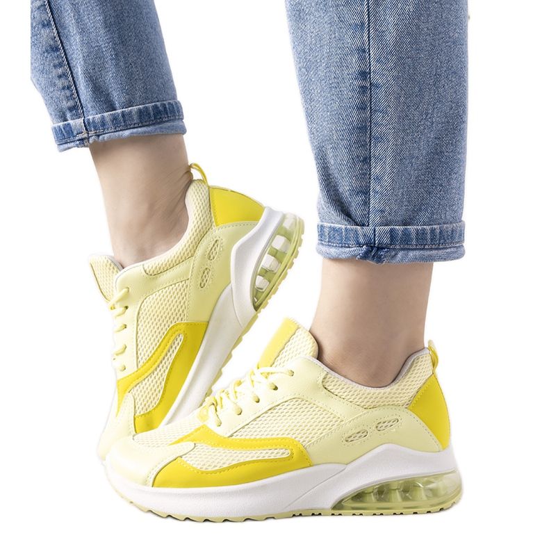 Sneakers sportive Marcon giallo pastello