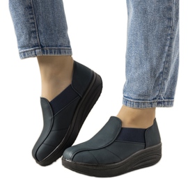 Scarpe blu navy su suola alta Spike