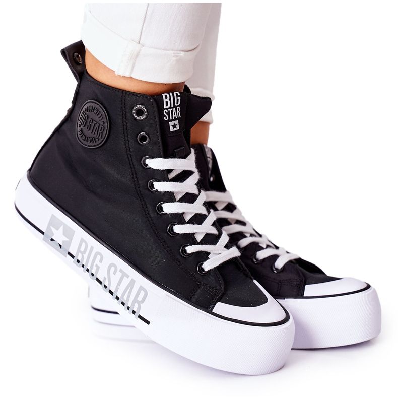 Sneakers Alte Sulla Big Star II274012 Piattaforma Nera nero