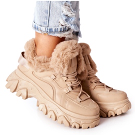 BM Stivali caldi beige da donna Limerick cachi