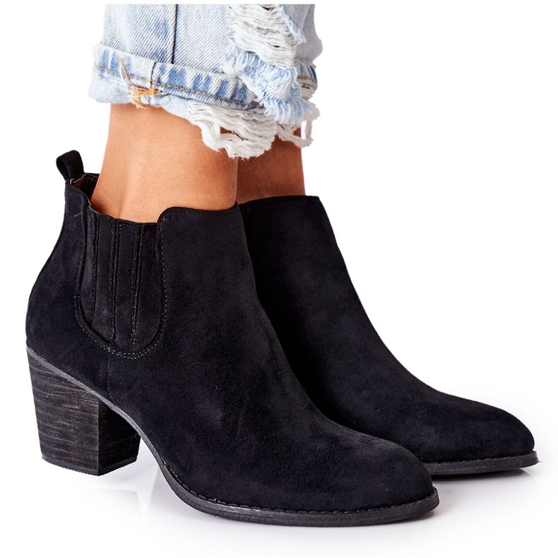 Stivali classici in pelle scamosciata da donna Black Flashbrook nero